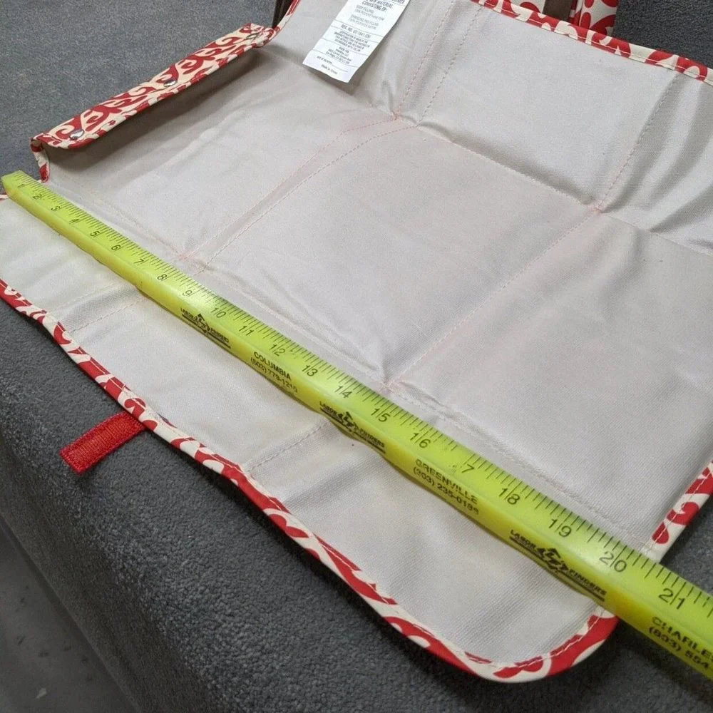 Infantino Savvy Bag Diaper Bag with Changing Pad Red Cream Printed